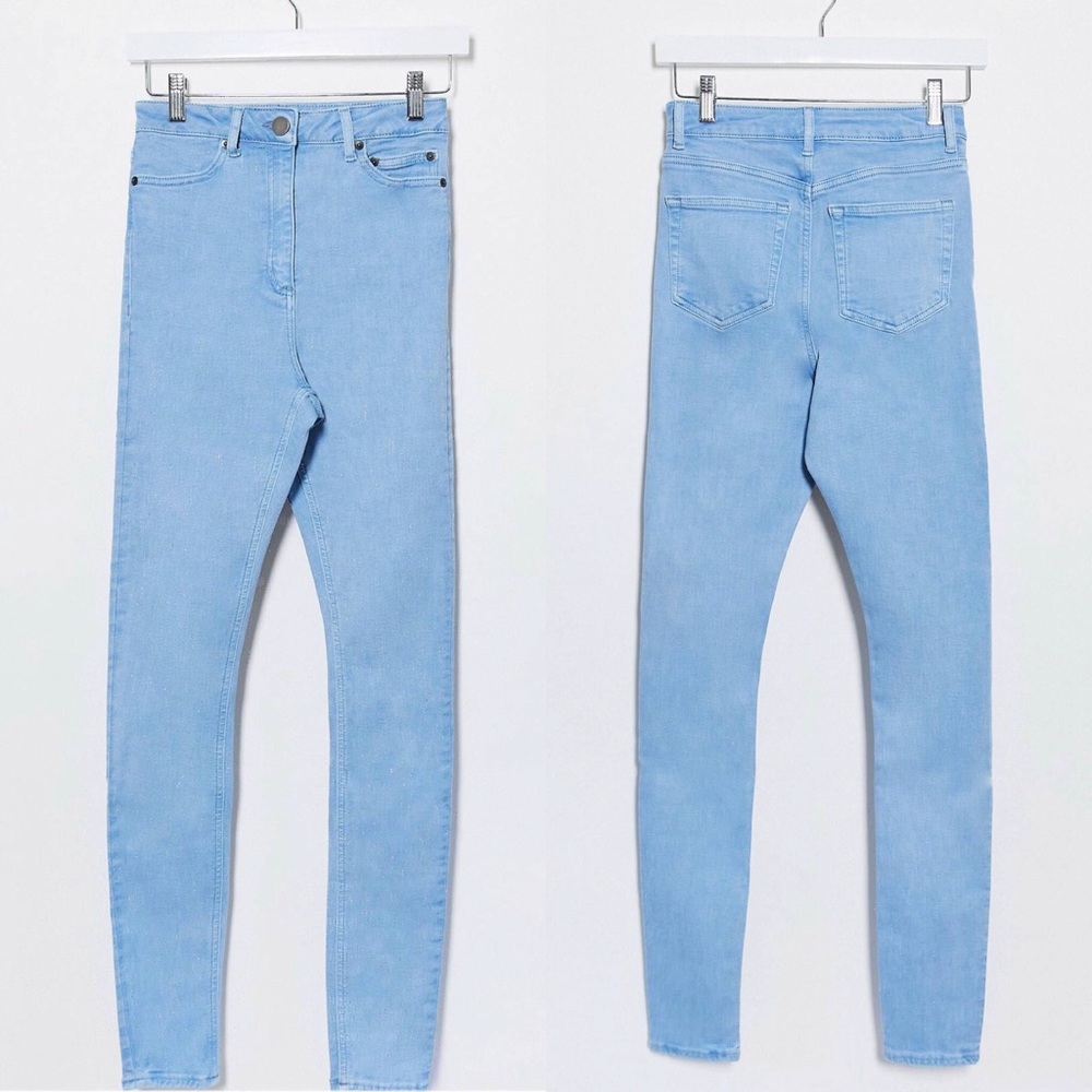 ASOS High waist Skinny jeans in bluebelle
